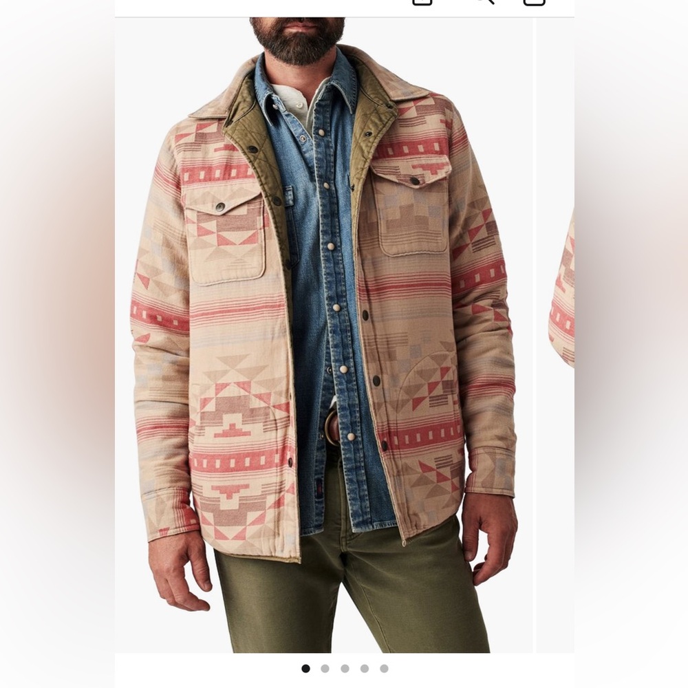 FAHERTY X B.yellowtail Bondi Reversible Insulated Organic Cotton Jacket Size XL